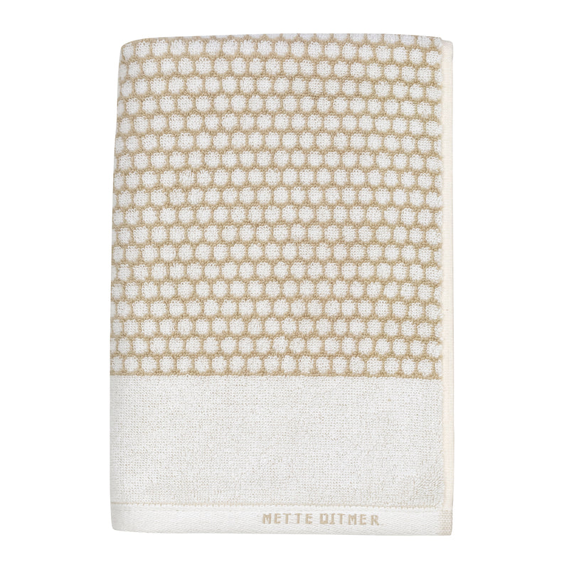 Mette Ditmer - Grid Badetuch | sand/off-white
