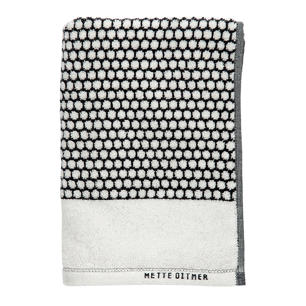 Mette Ditmer - Grid Badetuch | schwarz/off-white