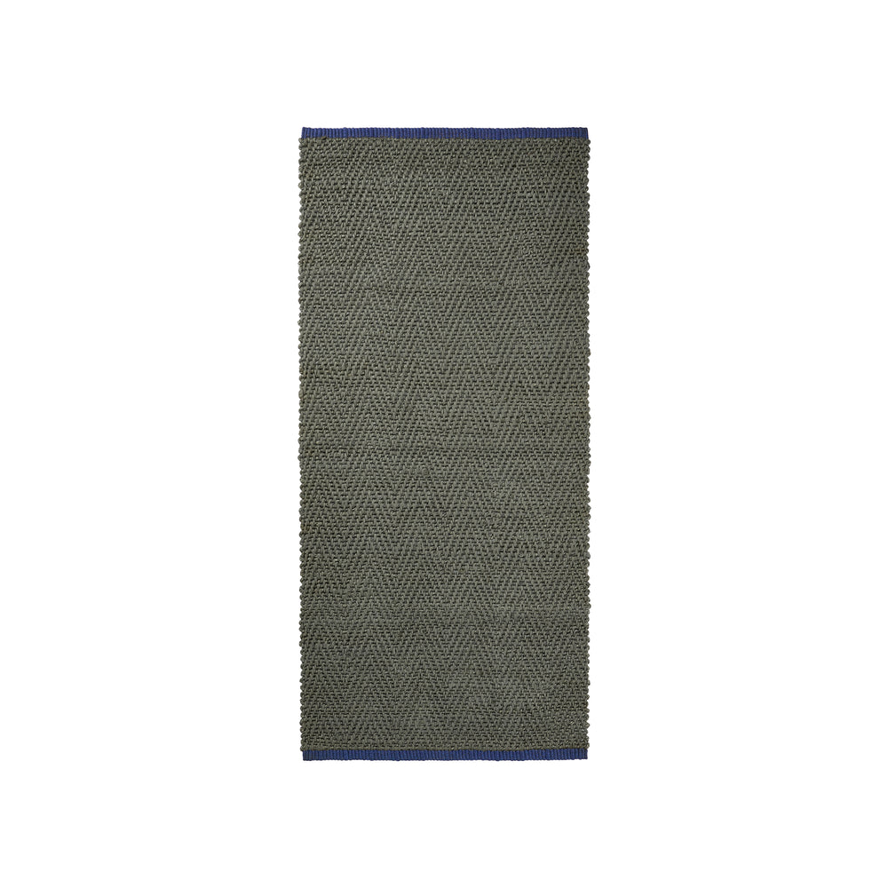 Mette Ditmer - Notes Juteteppich | 70 x 150 cm / dark olive