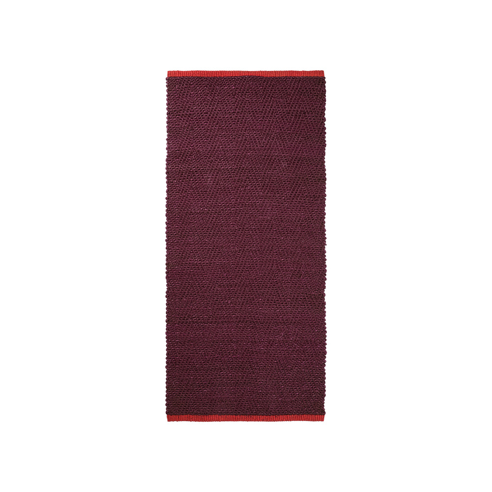 Mette Ditmer - Notes Juteteppich | 70 x 150 cm / wine