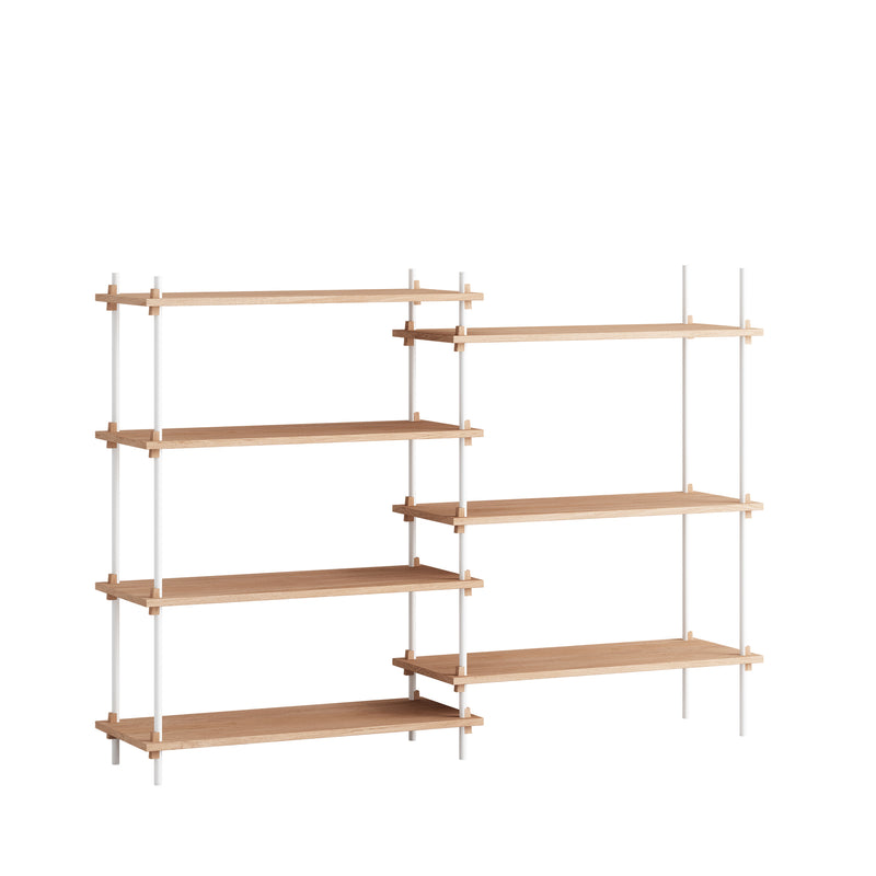Moebe - Shelving System | Eiche geölt / Medium Double / weiß