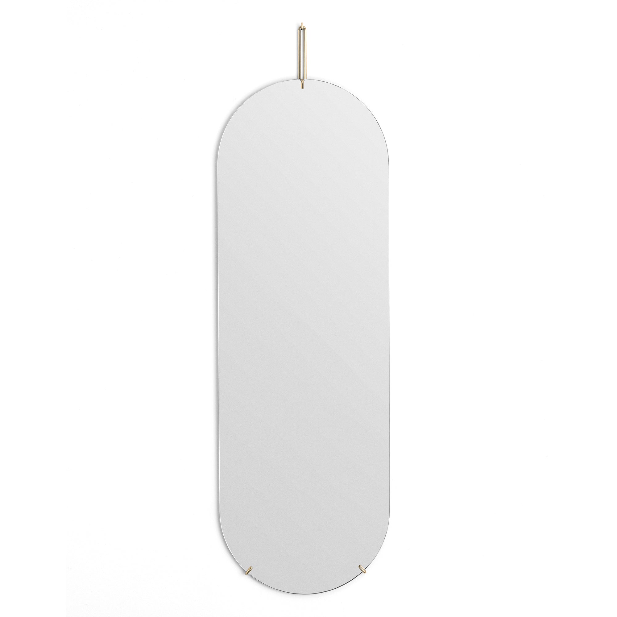 Moebe - Wandspiegel oval | messing