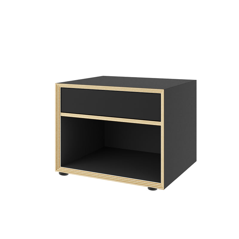 Müller Small Living - Vertiko kleine Kommode | Schubkasten oben / schwarz