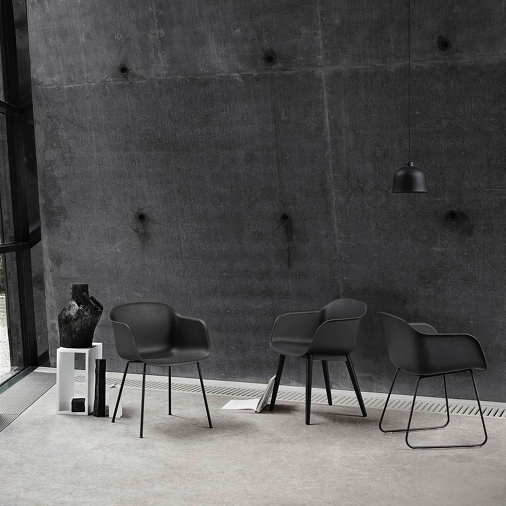 Muuto - Fiber Armchair Sled Base | schwarz / schwarz