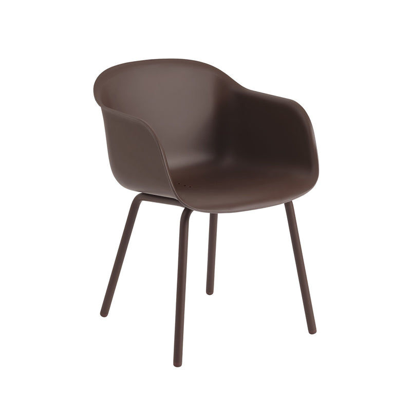 Muuto - Fiber Outdoor Armchair | braun-rot