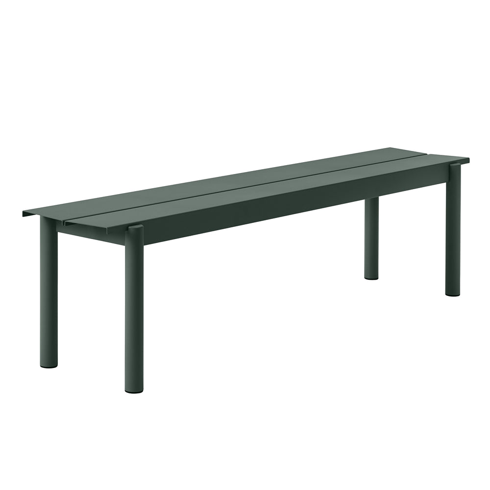 Muuto - Linear Steel Bank | 170 cm / dunkelgrün