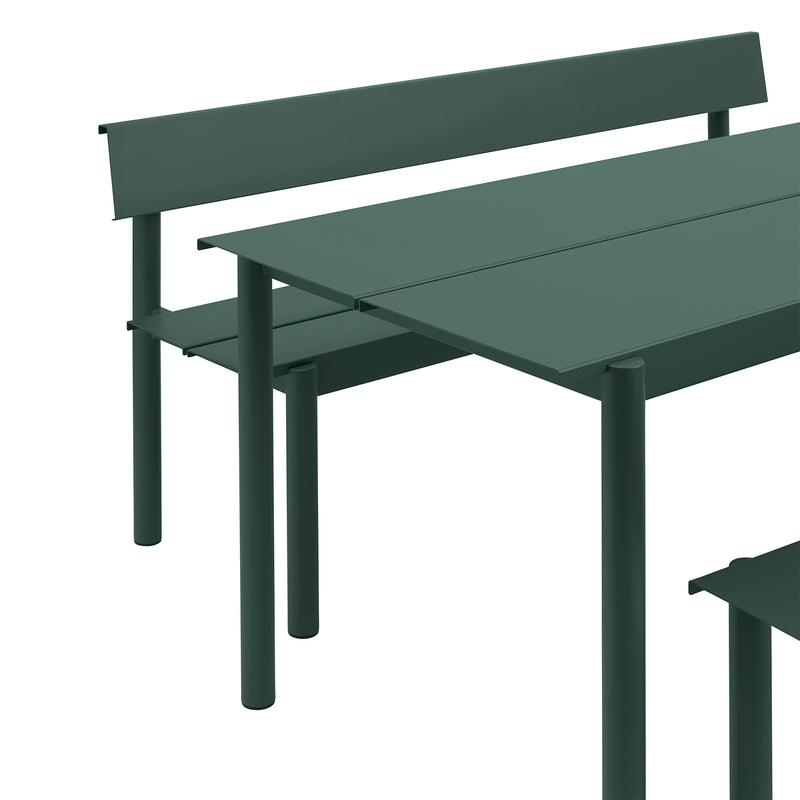 Muuto - Linear Steel Bank mit Rückenlehne