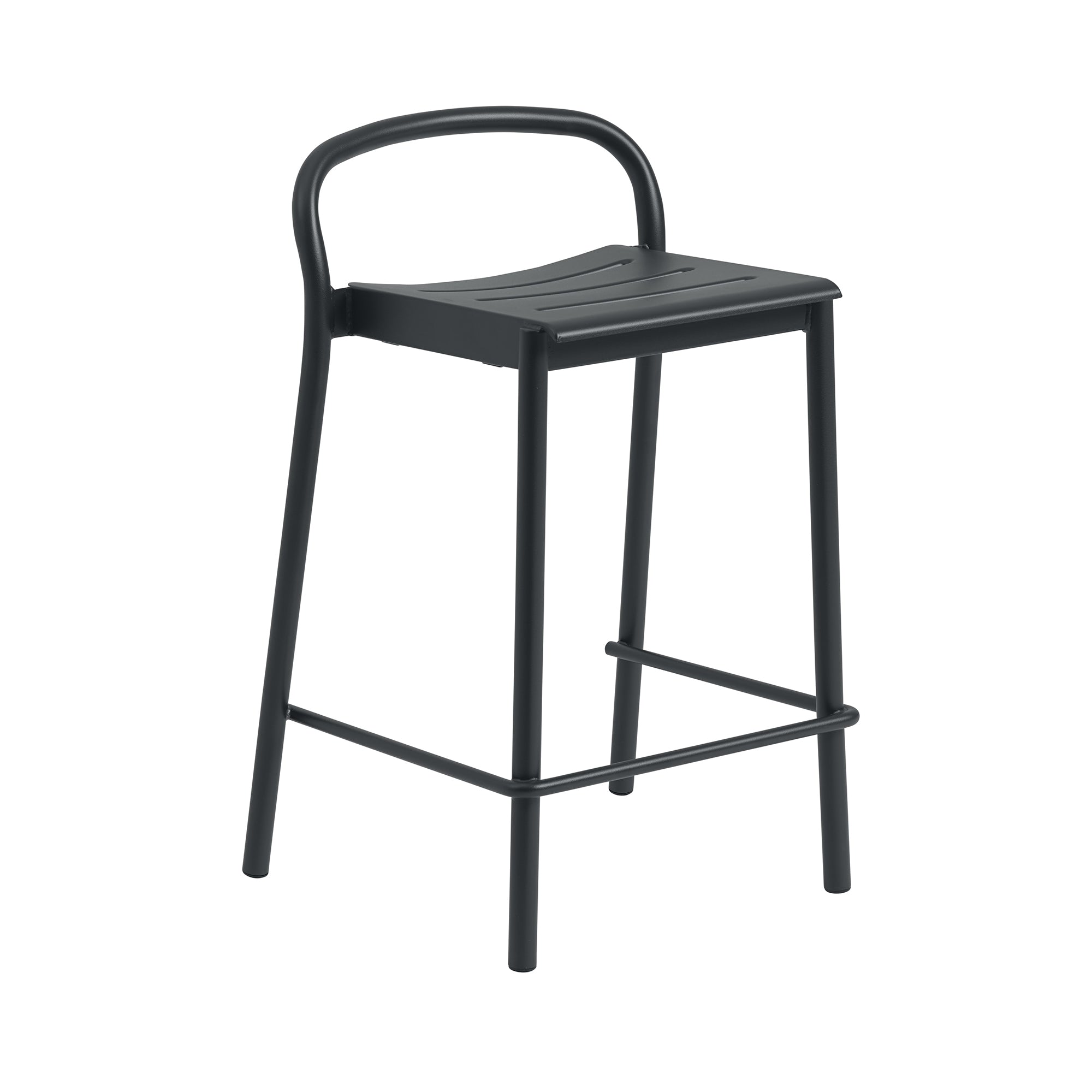 Muuto - Linear Steel Barhocker Outdoor | 65 cm / schwarz