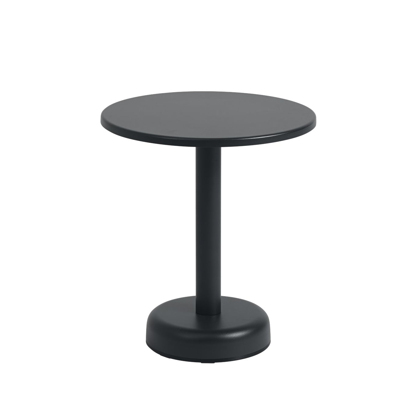 Muuto - Linear Steel Outdoor Kaffeetisch | Ø 42 x H 47 cm / anthrazitschwarz