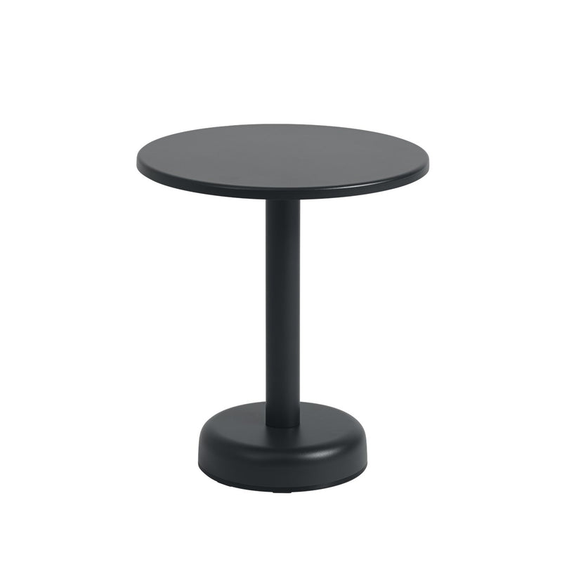 Muuto - Linear Steel Outdoor Kaffeetisch | Ø 42 x H 47 cm / anthrazitschwarz