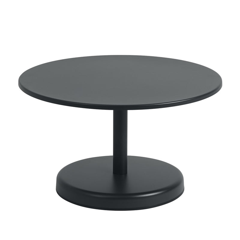 Muuto - Linear Steel Outdoor Kaffeetisch | Ø 70 x H 40 cm / anthrazitschwarz
