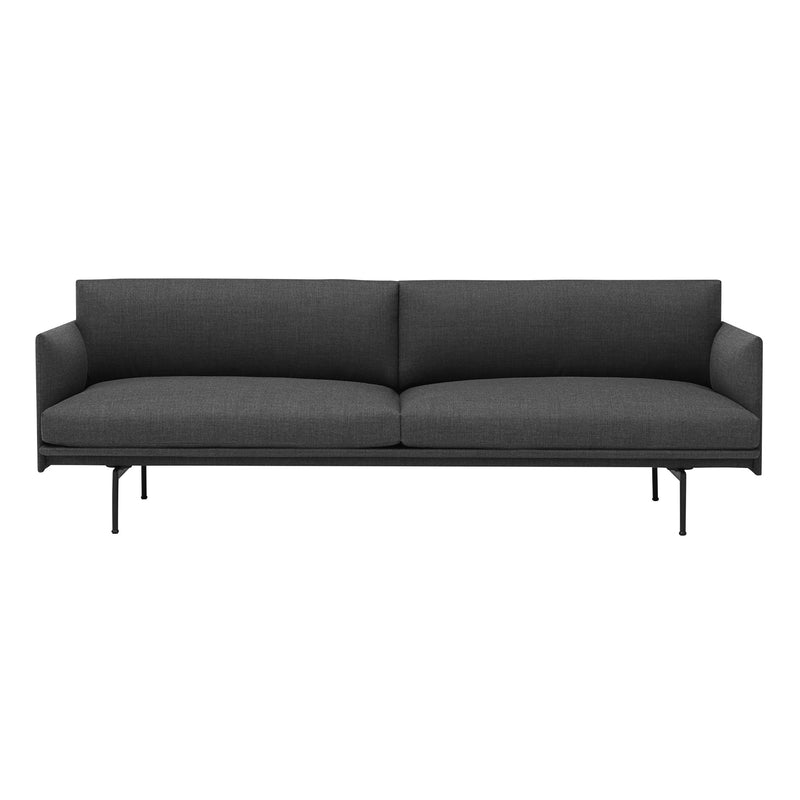Muuto - Outline Sofa 3-Sitzer | Kvadrat Remix 3 (163 ) / schwarz