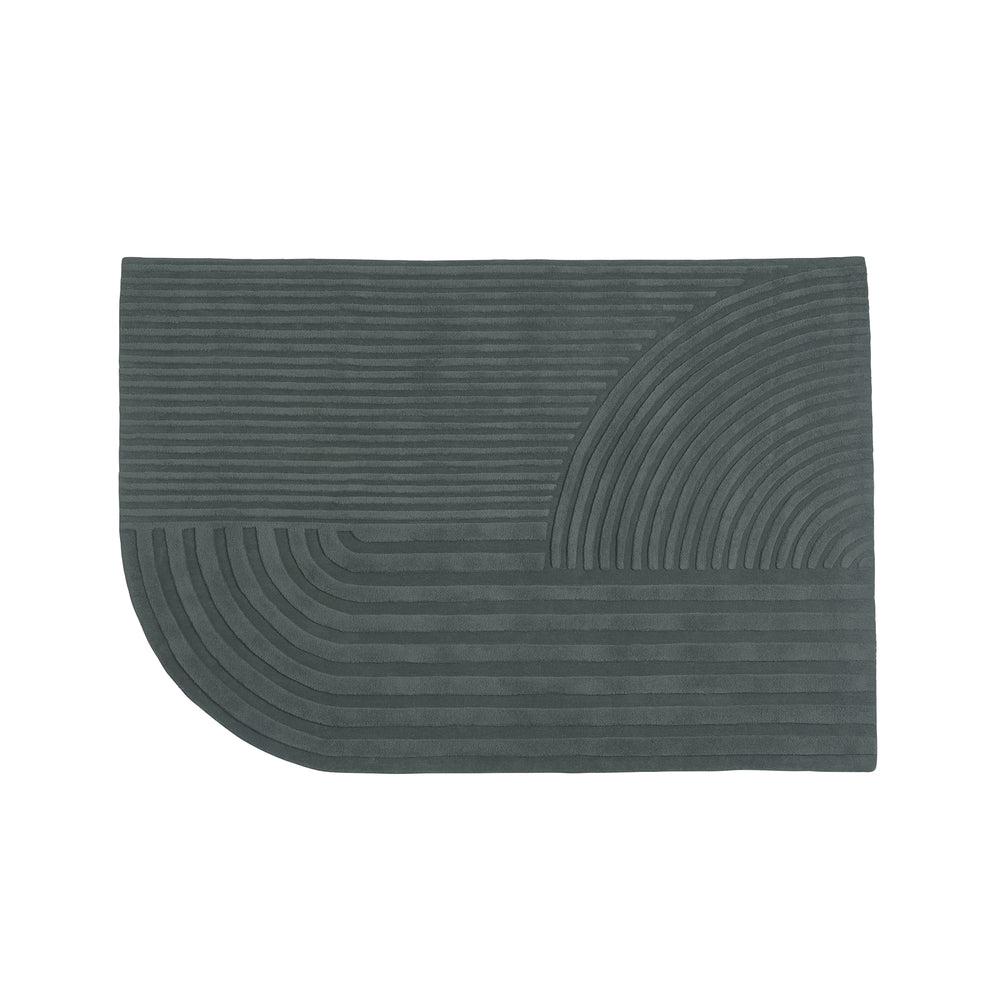 Muuto - Relevo Teppich | 170 x 240 cm / dunkelgrün