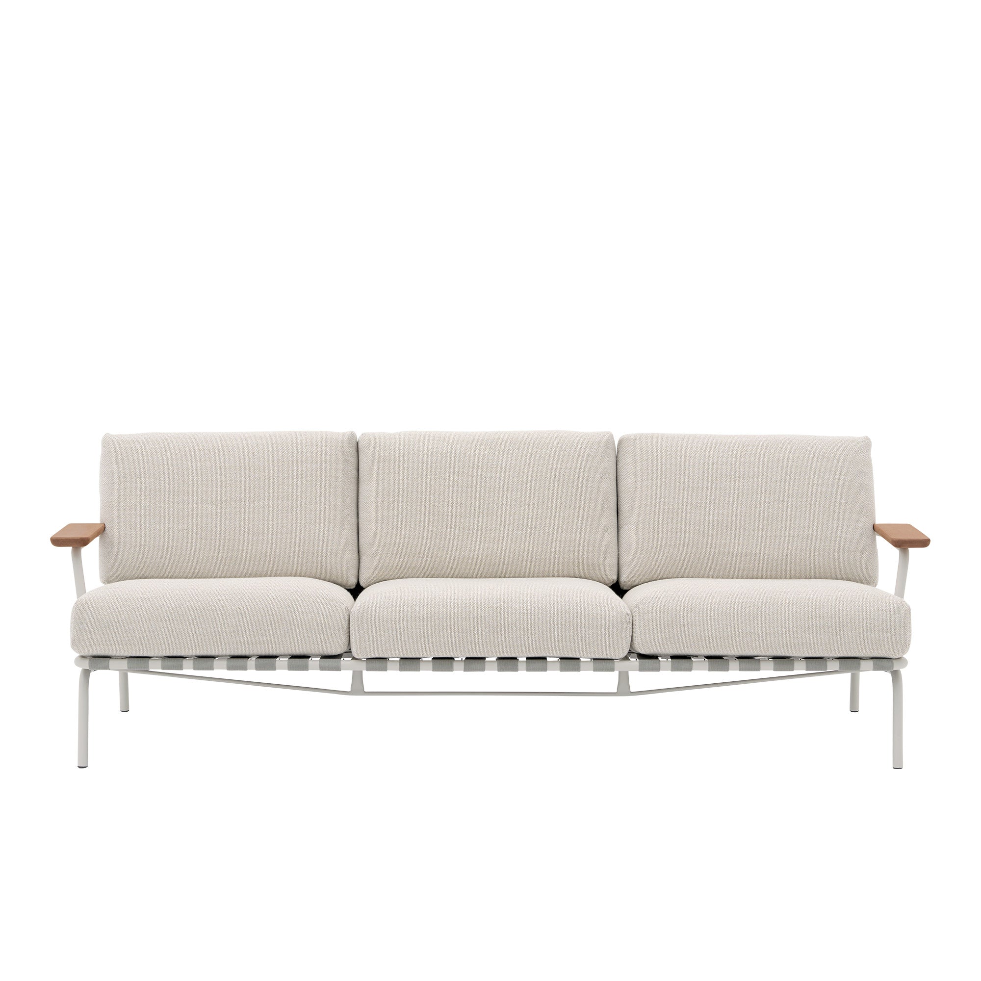 Muuto - Settle Outdoor 3-Sitzer Sofa | grau/grau (Stoff Laze 1)