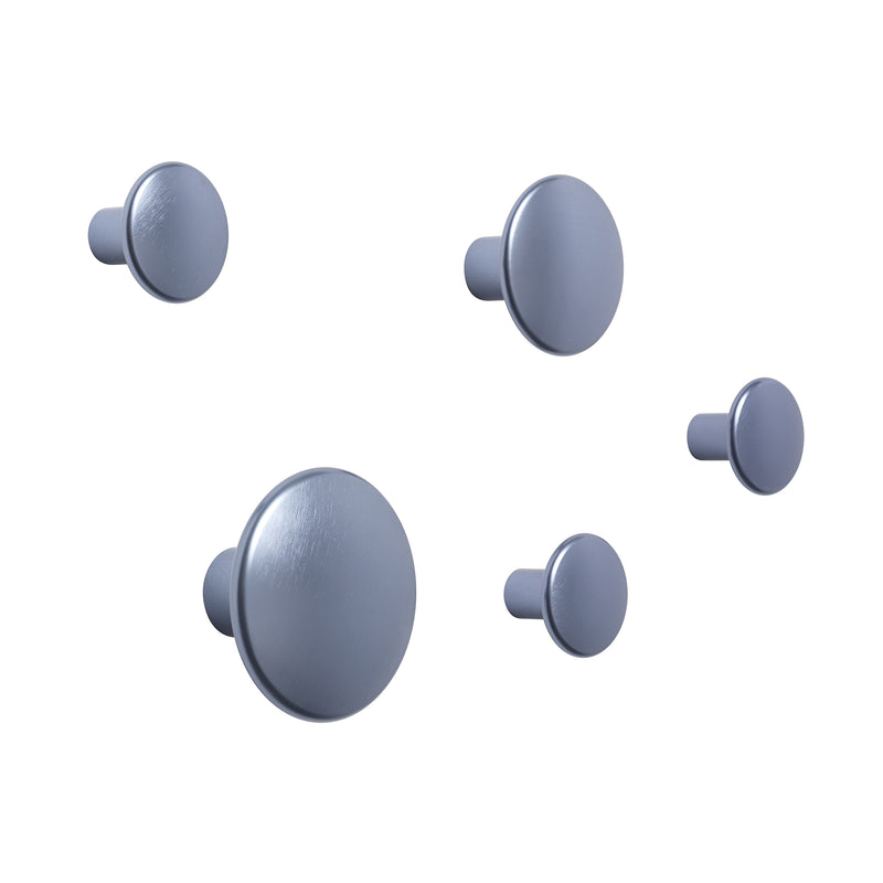 Muuto - Wandhaken "The Dots Metal" 5er-Set | hellblau