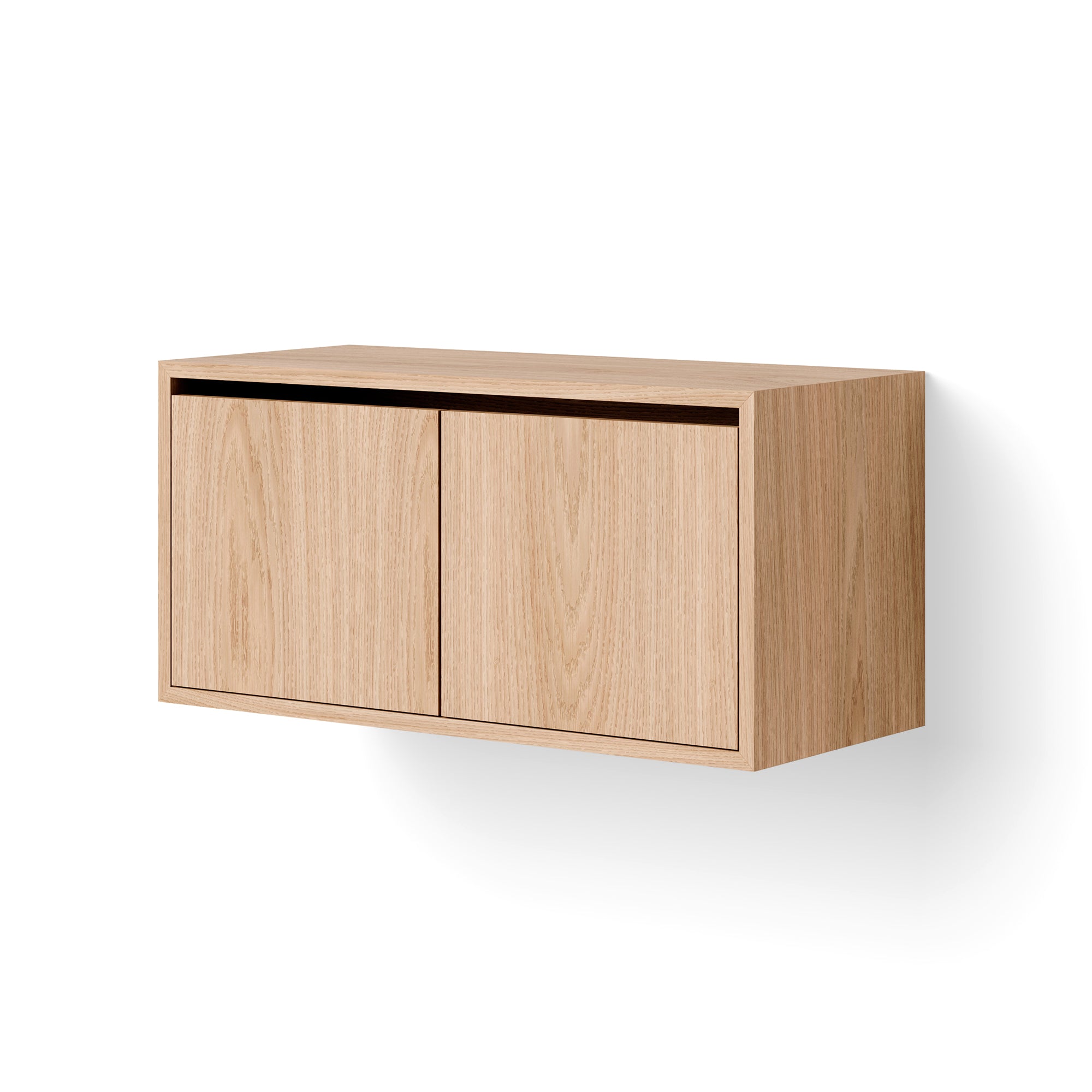 New Works - Hängeschrank mit Türen | Eiche / niedrig