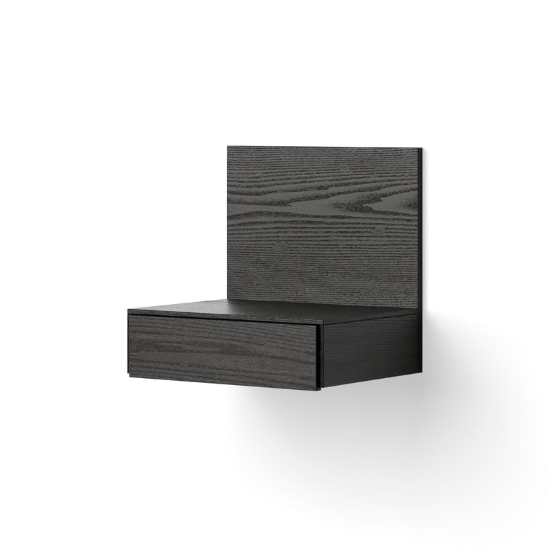 New Works - Tana Wandmontierter Nachttisch | Esche schwarz