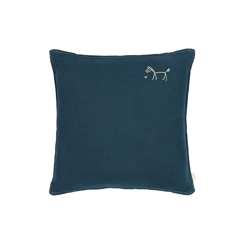 Nobodinoz - L1N0 Kissen | 45 x 45 cm / deep blue