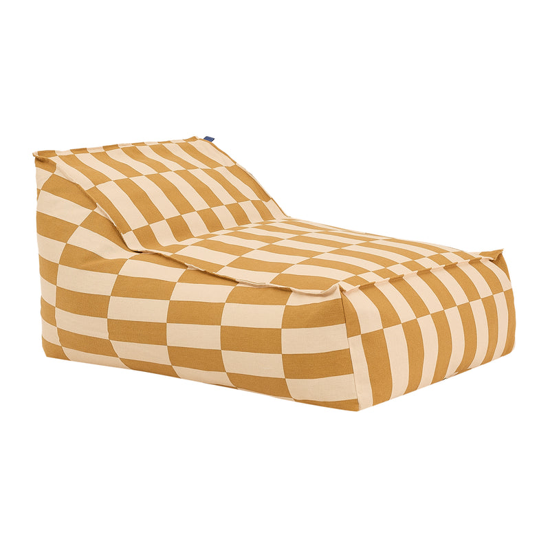 Nobodinoz - Vibes Long Sitzsack (für Erwachsene) | mustard and sand tiles