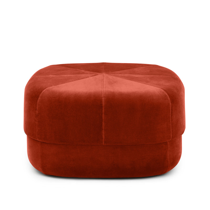 Normann Copenhagen - Circus Pouf groß | Velour rostrot