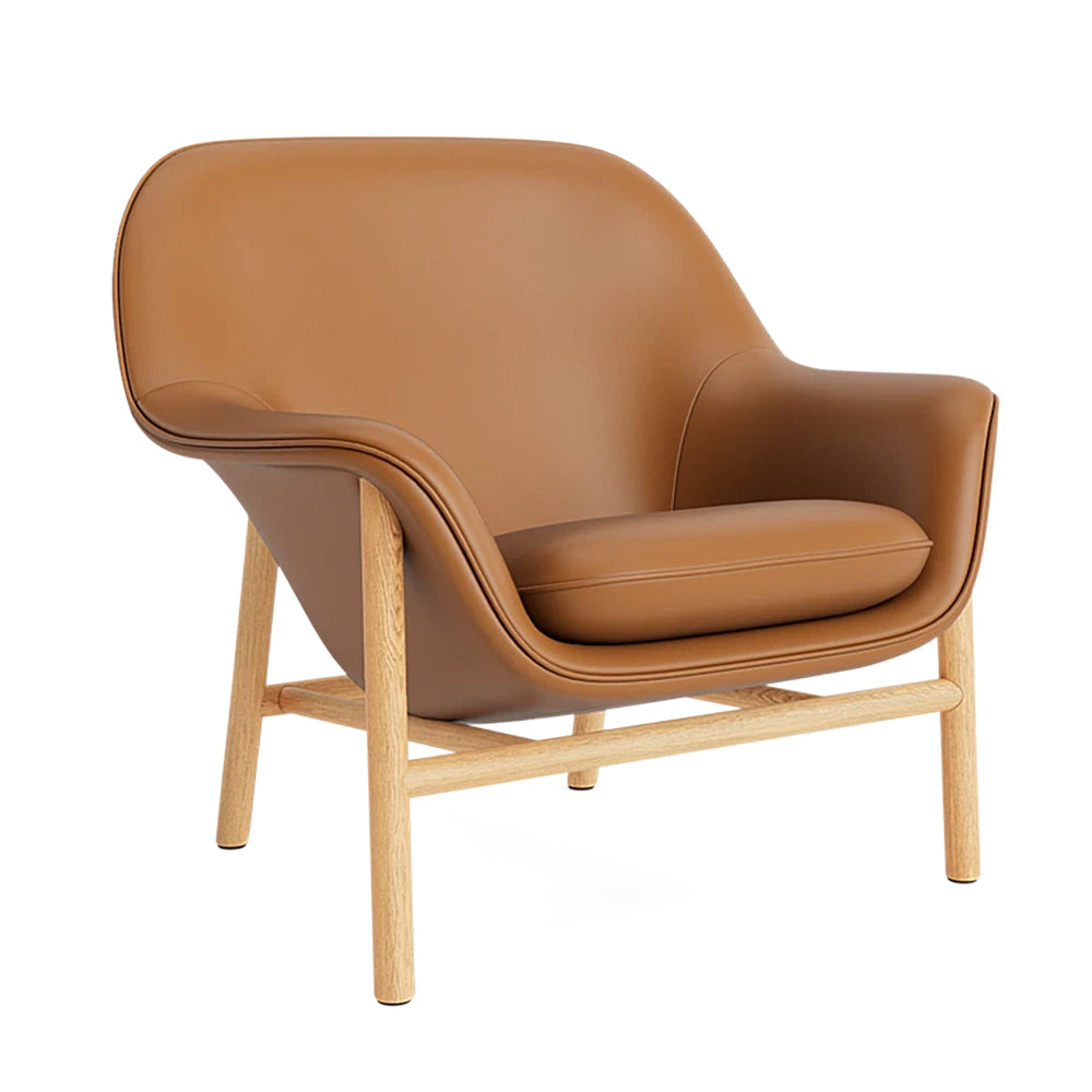 Normann Copenhagen - Drape Lounge Chair | Ultra-Leder 41574 / Eiche