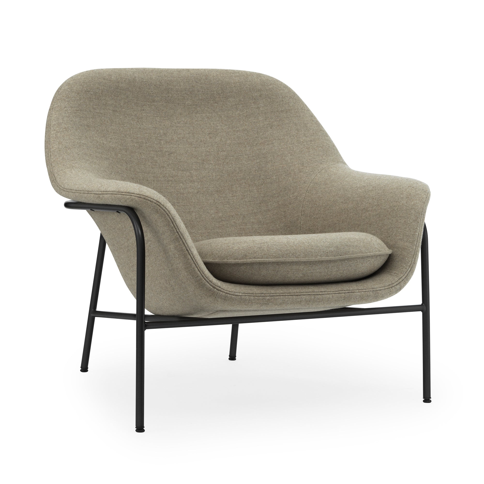 Normann Copenhagen - Drape Lounge Chair | Synergy 32 / Stahl schwarz