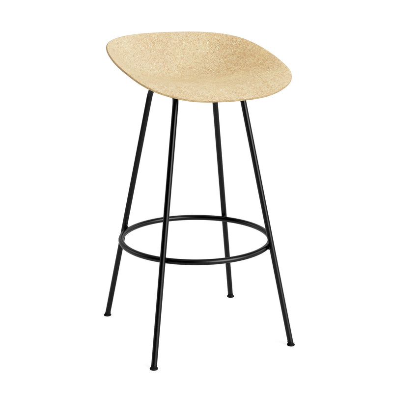 Normann Copenhagen - Mat Barhocker Stahl | H 75 cm / hemp / black