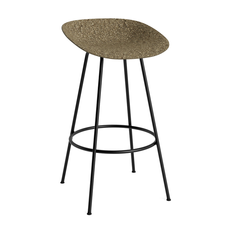 Normann Copenhagen - Mat Barhocker Stahl | H 75 cm / seaweed / black