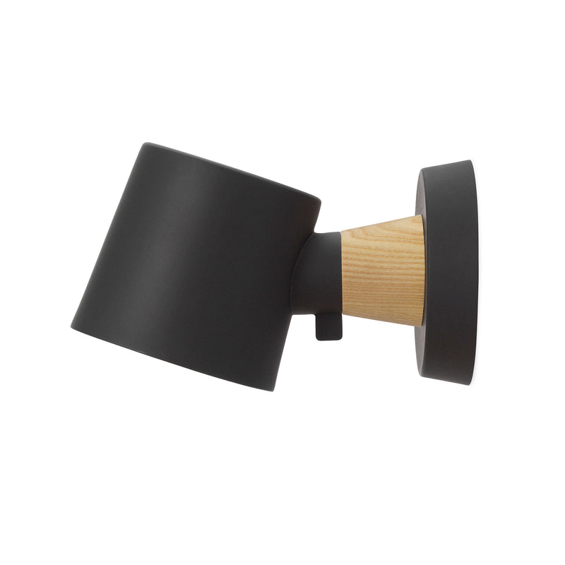 Normann Copenhagen - Rise Wandleuchte | mit Wandhalterung / schwarz