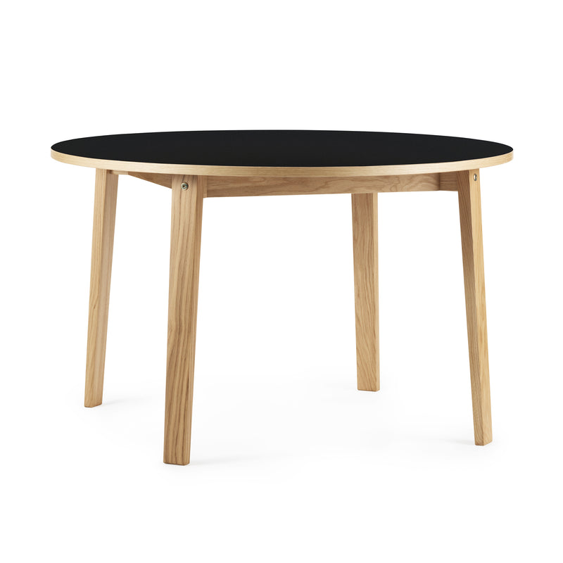 Normann Copenhagen - Slice Esstisch Ø 120 cm | Ø 120 x H 74 cm / Eiche / schwarz (4023)