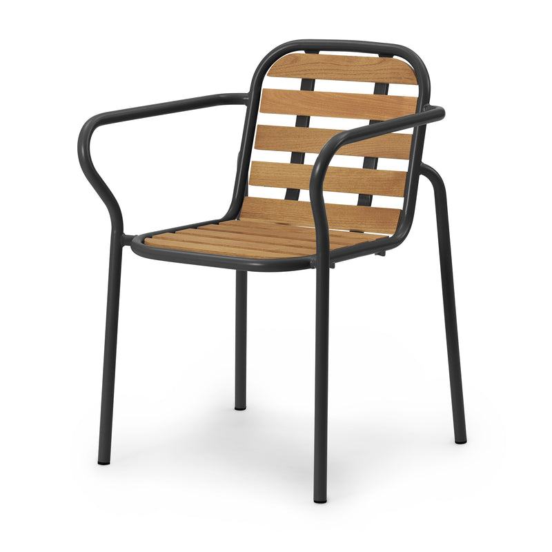 Normann Copenhagen - Vig Outdoor Armlehnstuhl | Robinie natur / schwarz