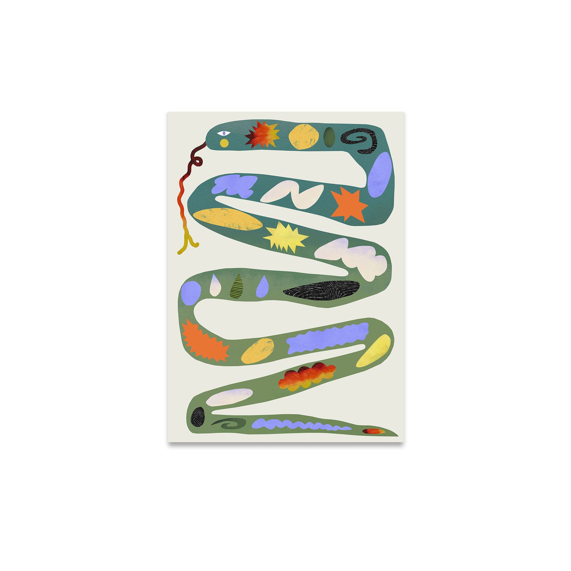Paper Collective - Green Snake Poster | 30 x 40 cm
