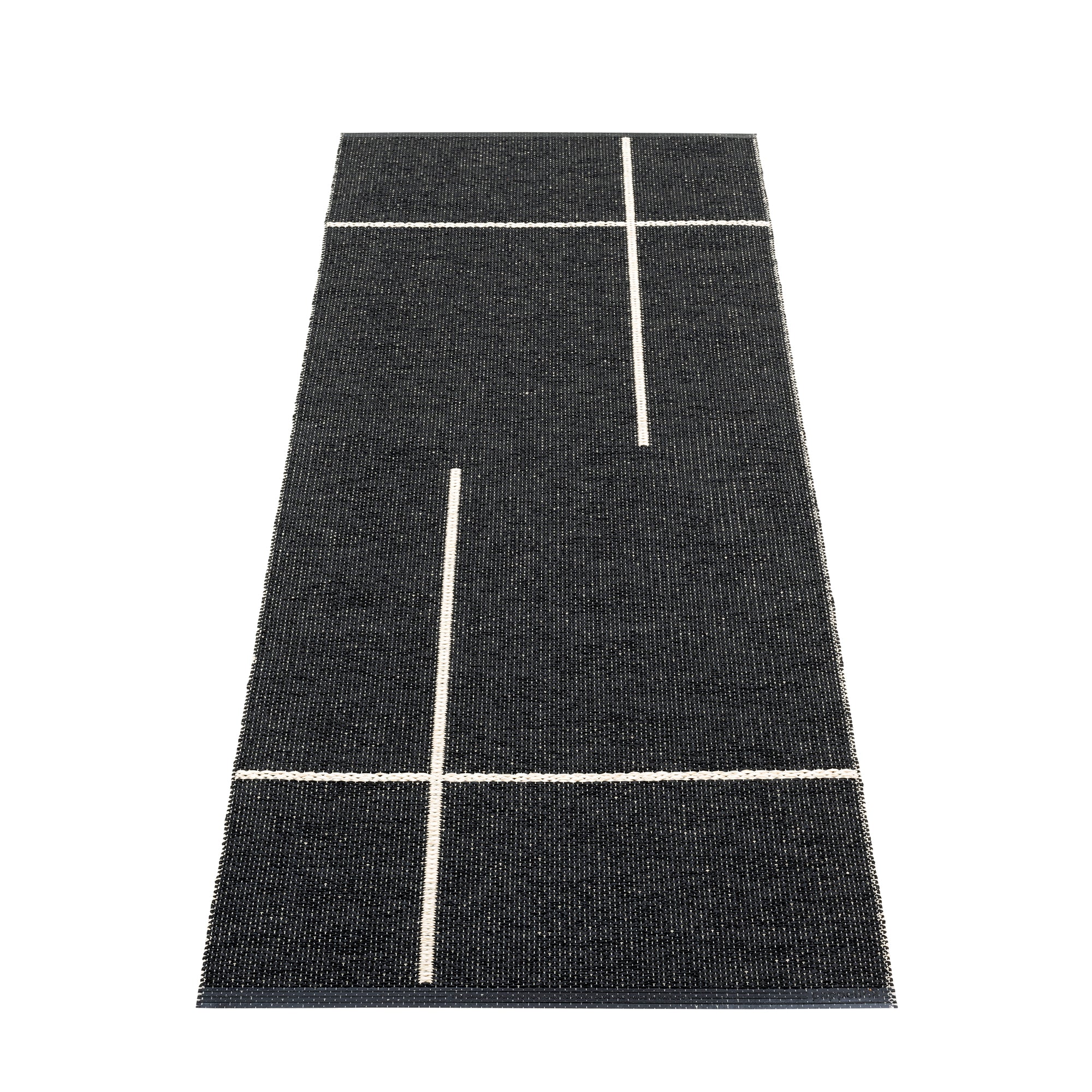 Pappelina - Fred Wendeteppich (70 cm) | 70 x 180 cm / black/vanilla