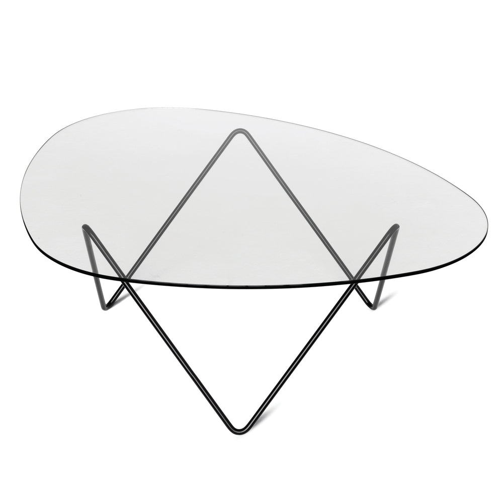Gubi - Pedrera Couchtisch | transparent Glas / mattschwarz
