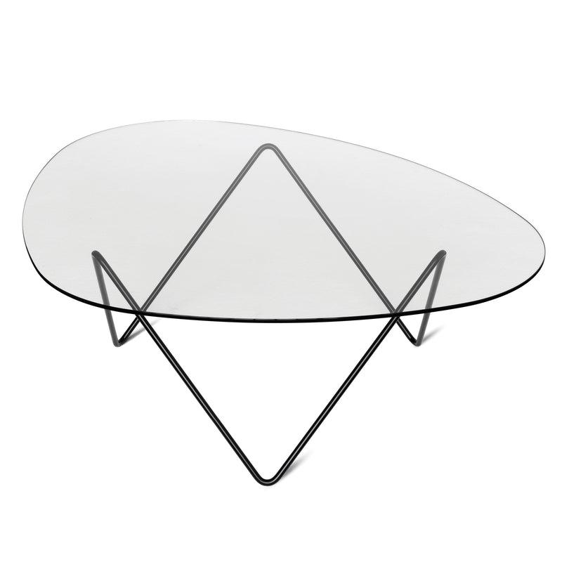 Gubi - Pedrera Couchtisch | transparent Glas / mattschwarz