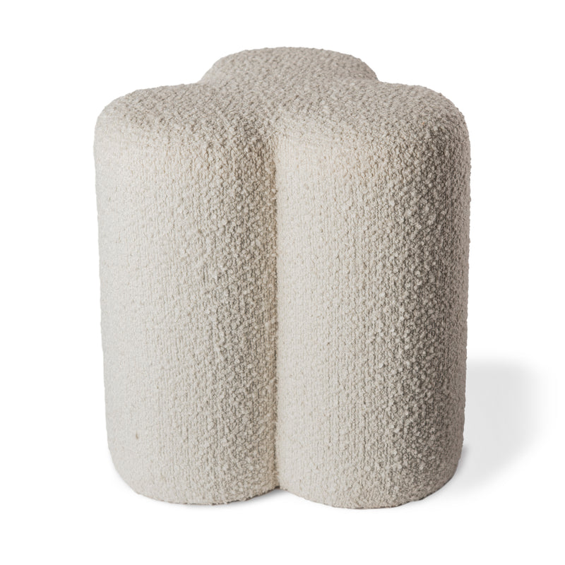 POLSPOTTEN - Clover Hocker | Bouclé ecru