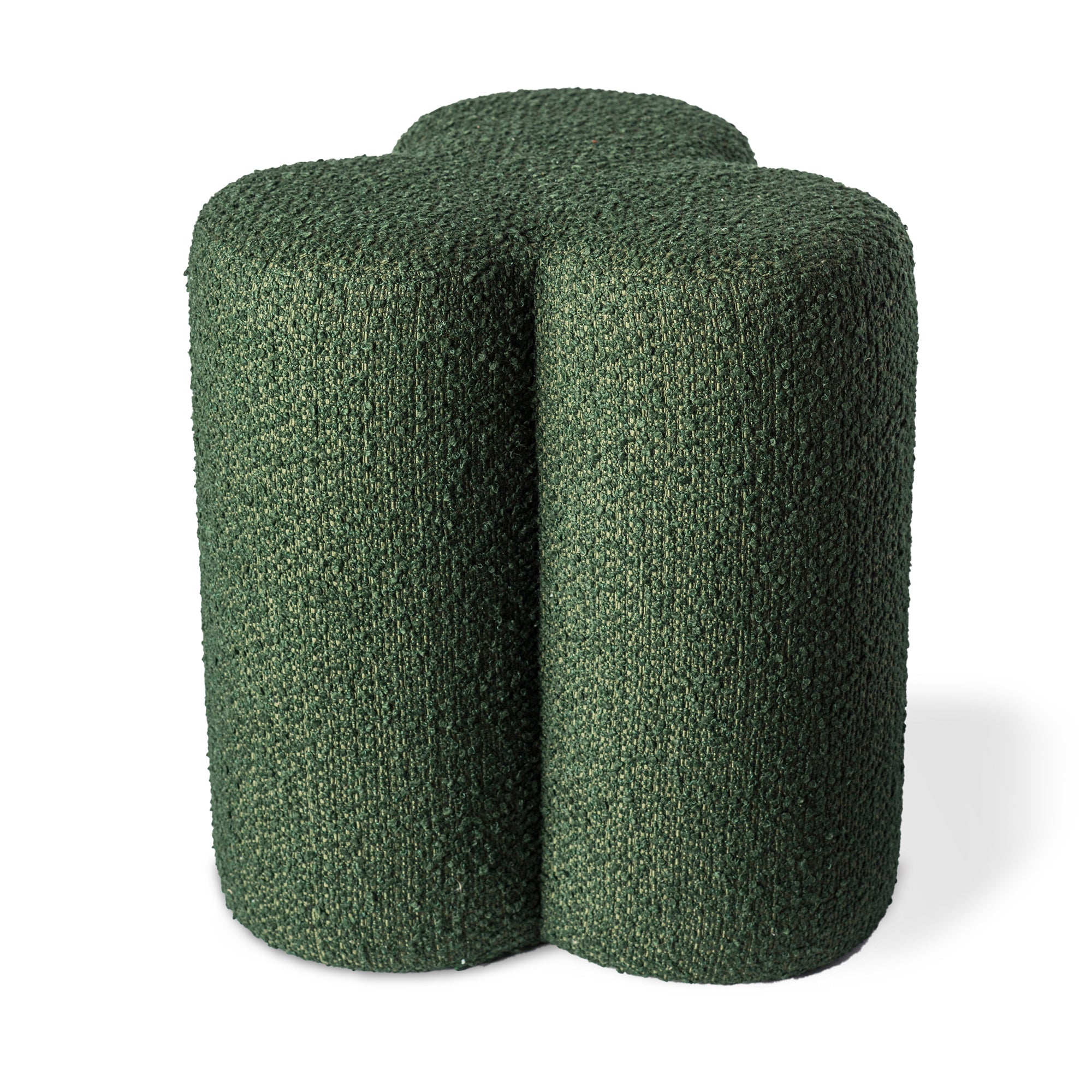 POLSPOTTEN - Clover Hocker | Bouclé grün