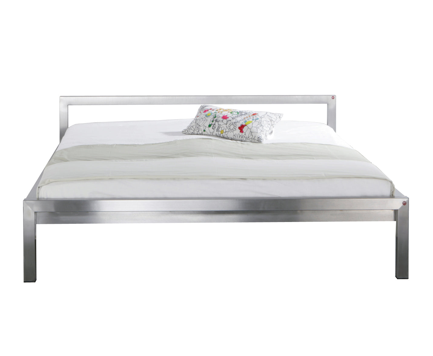 Hans Hansen - Pure Bett | exkl. Polsterkopfteil / 140 x 200 cm / Edelstahl, exkl. Polsterkopfteil / 180 x 200 cm / Edelstahl, exkl. Polsterkopfteil / 160 x 200 cm / Edelstahl, exkl. Polsterkopfteil / 200 x 200 cm / Edelstahl