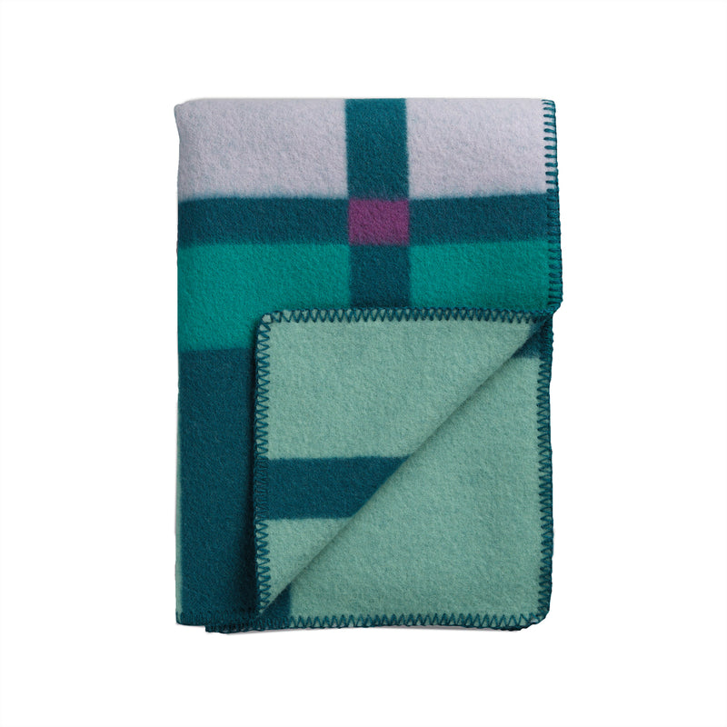 Røros Tweed - City Wolldecke | aqua