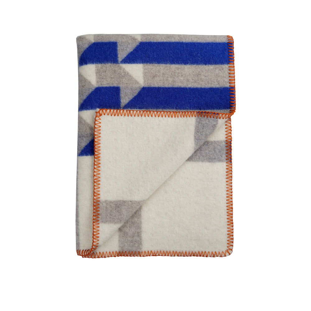 Røros Tweed - Kvam Wolldecke | blau