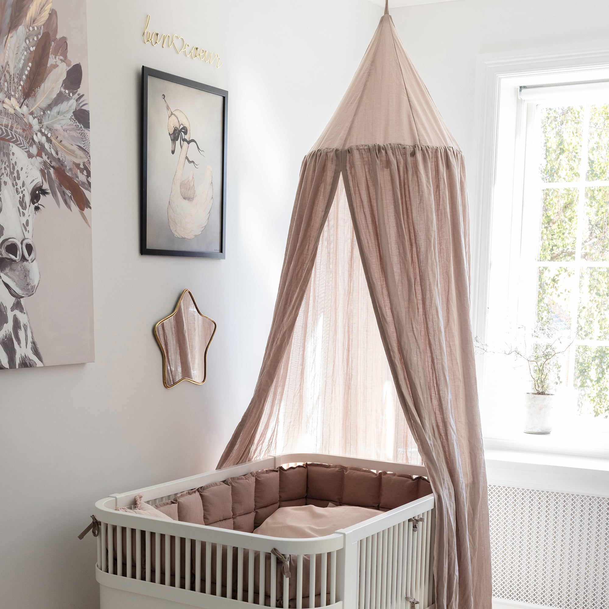 Sebra - Betthimmel | birchbark rose, jetty beige