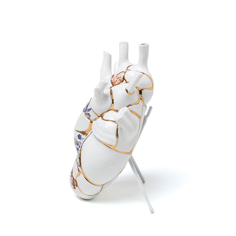 Seletti - Love in Bloom Heart Vase | Kintsugi