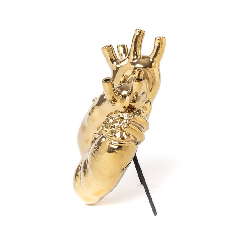 Seletti - Love in Bloom Heart Vase | gold
