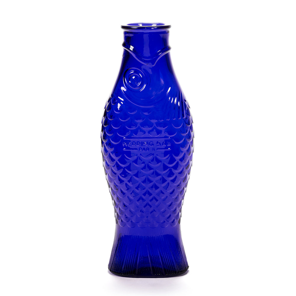 Serax - Fish &amp; Fish Glasflasche | kobaltblau