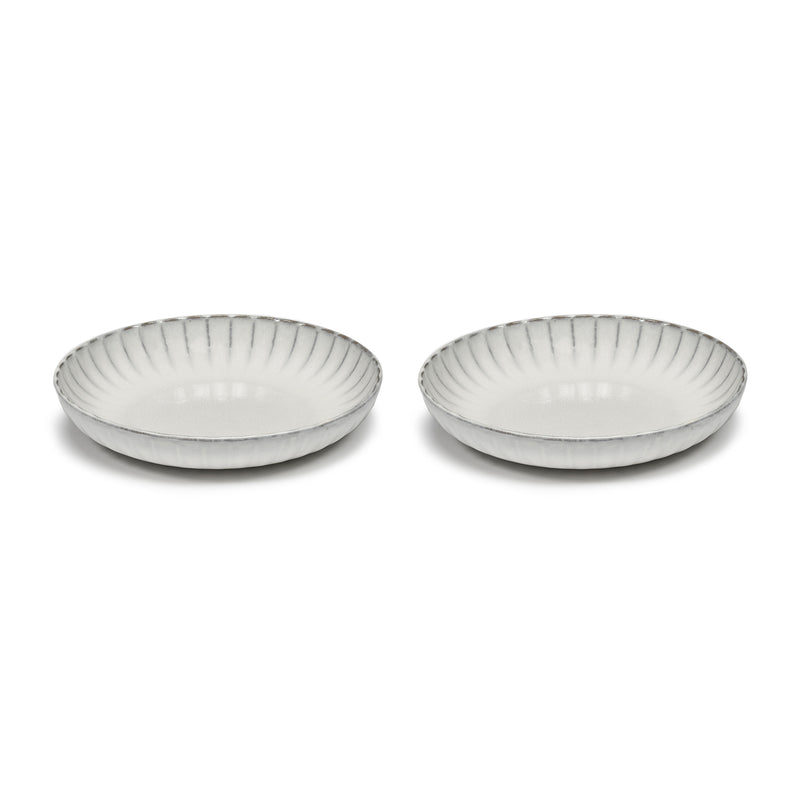 Serax - Inku Teller | 2er-Set / Ø 21 cm tief / weiß