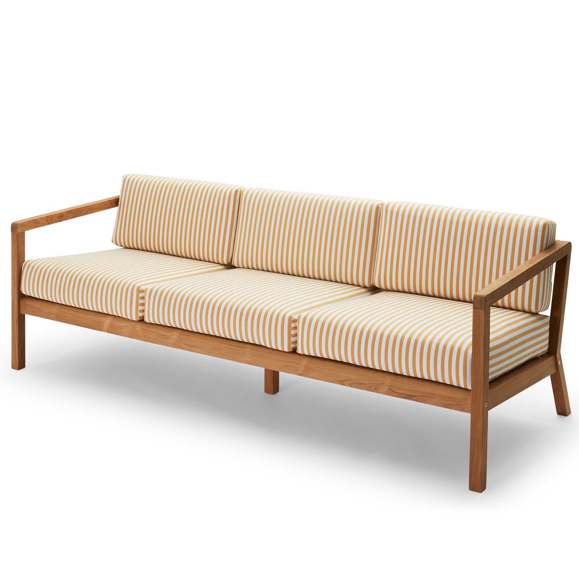 Fritz Hansen - Skagerak Virkelyst Sofa | goldgelb gestreift / 3-Sitzer