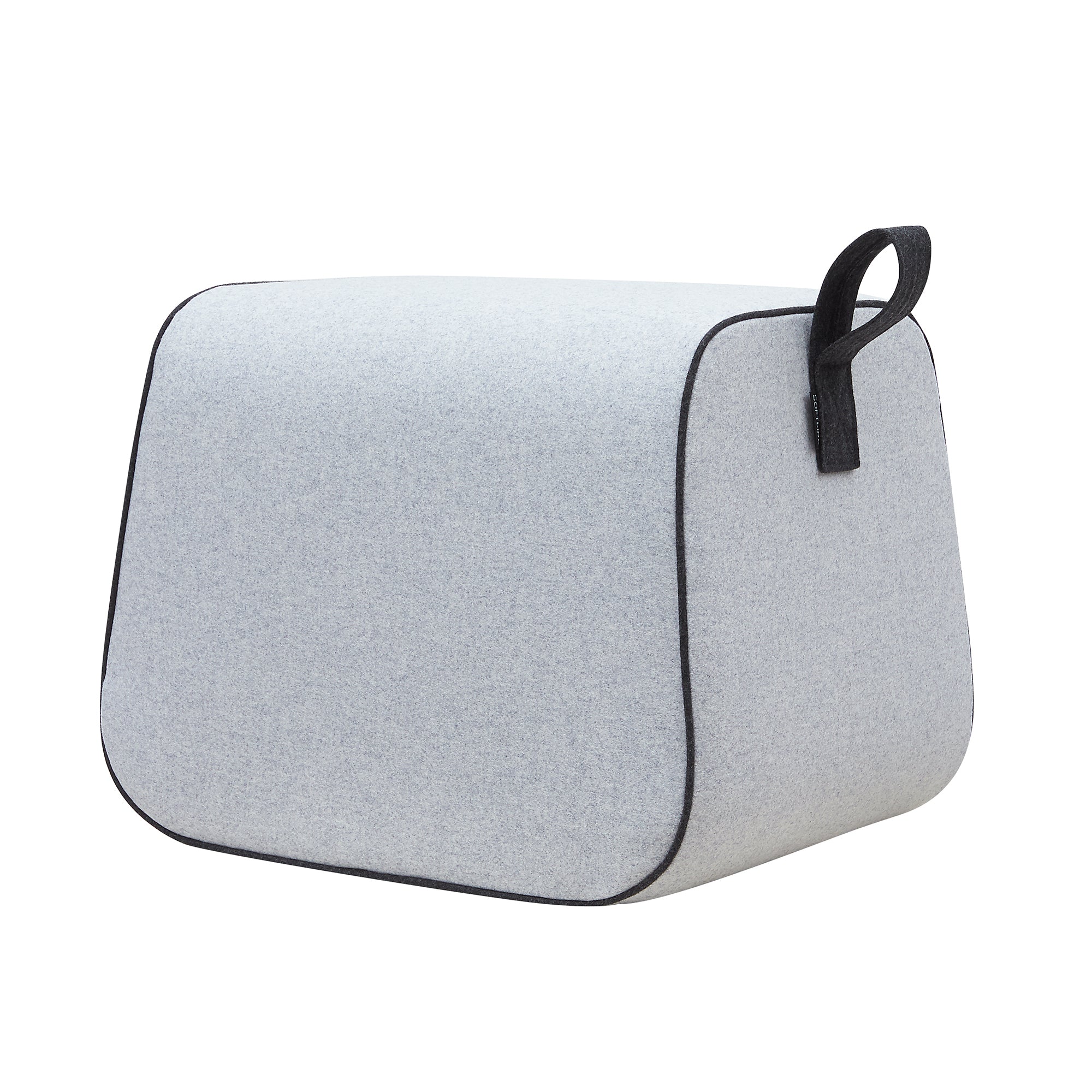Softline - Nector Hocker | Filz Melange silber-grau (612)