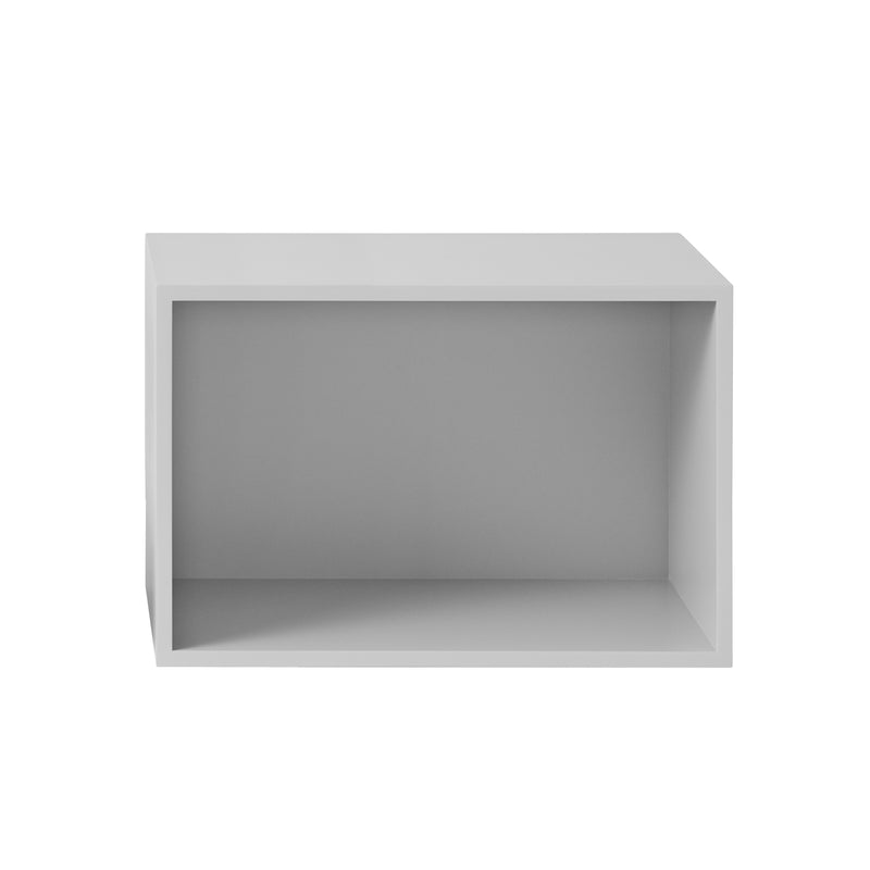 Muuto - Stacked Regalsystem mit Rückwand | large / hellgrau