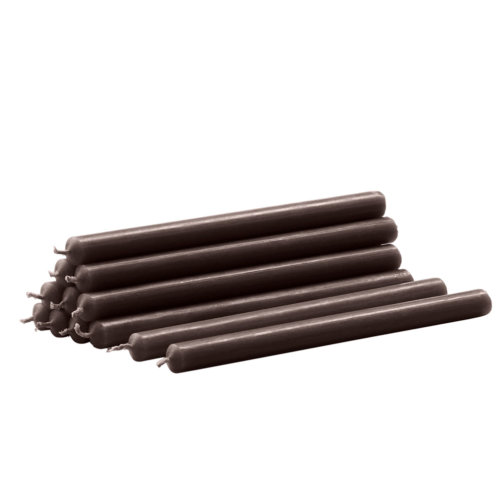 Stoff Nagel - Paraffin-Kerzen | 12er-Set / hazelnut