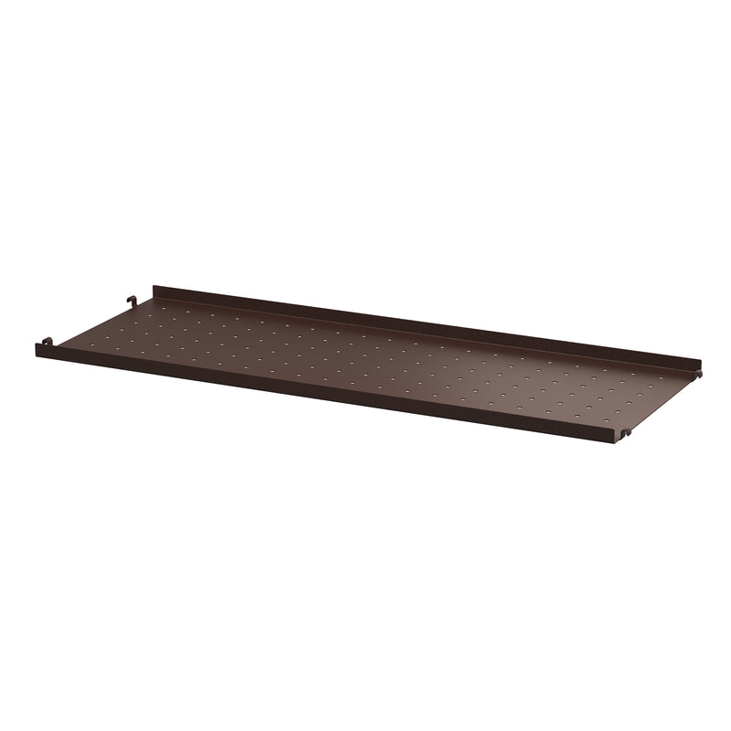 String - Metallboden mit niedriger Kante | 78 x 30 cm / dunkelbraun
